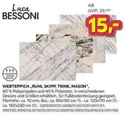 Möbelix Luca BESSONI Webteppich „Runi, Skipp, Trine, Mason" Angebot