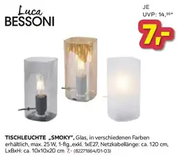 Möbelix Luca BESSONI Tischleuchte „Smoky" Angebot