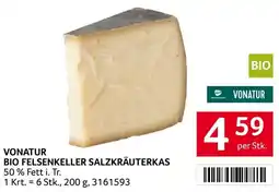 Transgourmet Vonatur Bio Felsenkeller Salzkrauterkas Angebot