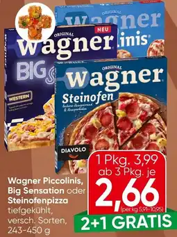 Spar Wagner Piccolinis, Big Sensation oder Steinofenpizza Angebot