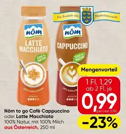 Spar Nöm to go Café Cappuccino oder Latte Macchiato Angebot