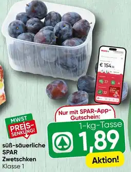 Spar süß-säuerliche SPAR Zwetschken Angebot