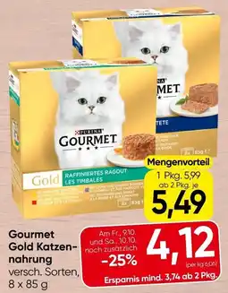Spar Gourmet Gold Katzen-nahrung Angebot