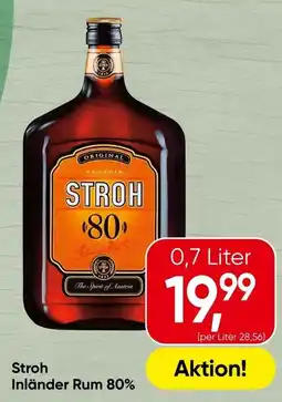 Spar Stroh Inländer Rum 80% Angebot