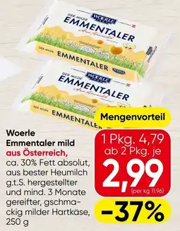 Spar Woerle Emmentaler mild Angebot