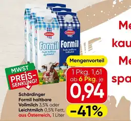 Spar Schärdinger Formil haltbare Vollmilch Angebot