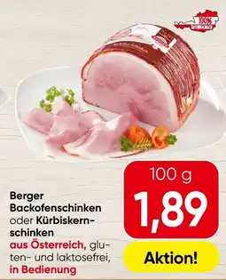 Spar Berger Backofenschinken oder Kürbiskernschinken Angebot