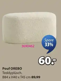 JYSK Pouf OREBO Teddyplüsch Angebot
