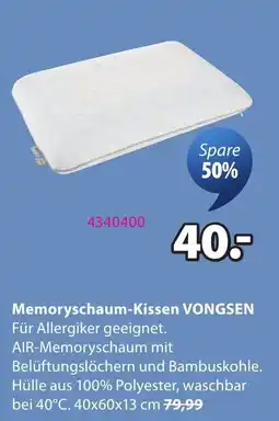 JYSK Memoryschaum-Kissen VONGSEN Angebot