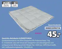 JYSK Gewichts-Bettdecke GJENDETUNGA Angebot