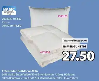 JYSK Entenfeder-Bettdecke ALTA Angebot