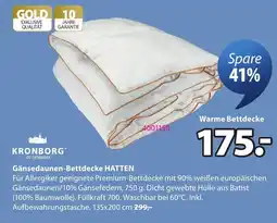 JYSK Kronborg Gänse Daunen-Bettdecke HATTEN Angebot