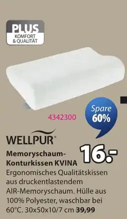 JYSK Wellpur Memoryschaum-Konturkissen KVINA Angebot