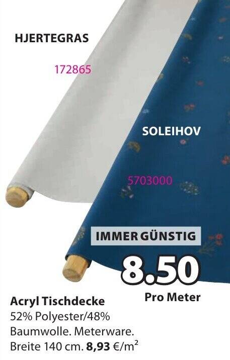 Acryl Tischdecke Angebot bei JYSK