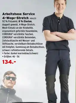 Salzburger Lagerhaus Arbeitshose Service 4-Wege-Stretch Angebot