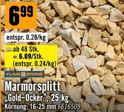 Hornbach Flair Stone Marmorsplitt "Gold-Ocker" Angebot