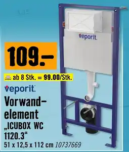 Hornbach Veporit Vorwand-element „ICUBOX WC 1120.3“ Angebot