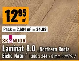 Hornbach Skandor Laminat 8.0 „Northern Roots Eiche Natur“ Angebot