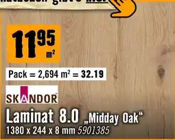 Hornbach Skandor Laminat 8.0 „Midday Oak“ Angebot