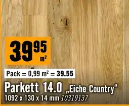 Hornbach Parkett 14.0 "Eiche Country" Angebot
