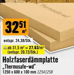 Hornbach Holzfaserdämmplatte "Thermosafe-wd" Angebot