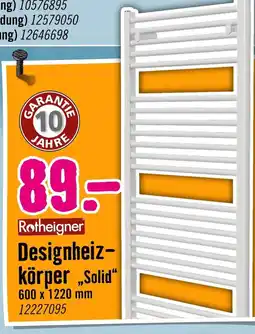 Hornbach Rotheigner Designheizkörper „Solid“ Angebot