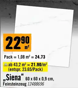 Hornbach Siena Feinsteinzeug Angebot