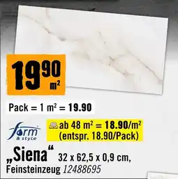 Hornbach form & style Siena Angebot