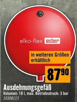 Hornbach elko-flex eder Ausdehnungsgefäß Angebot