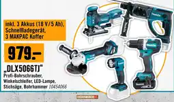 Hornbach DLX5066TJ Profi-Bohrschrauber, Winkelschleifer, LED-Lampe, Stichsäge, Bohrhammer Angebot