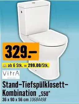 Hornbach Vitra Stand-Tiefspülklosett-Kombination „S50“ Angebot