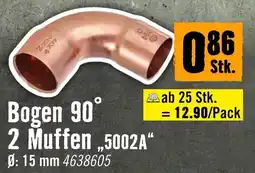 Hornbach Bogen 90° 2 Muffen „5002A“ Angebot
