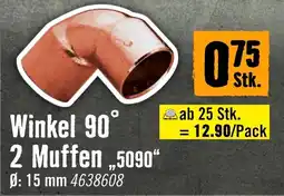 Hornbach Winkel 90° 2 Muffen „5090“ Angebot