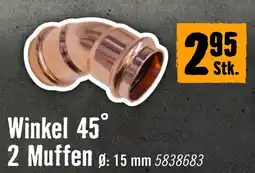 Hornbach Winkel 45° 2 Muffen Ø: 15 mm Angebot