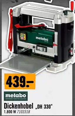 Hornbach metabo Dickenhobel „DH 330“ Angebot