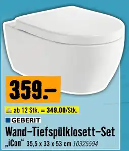 Hornbach Geberit Wand-Tiefspülklosett-Set „iCon“ Angebot
