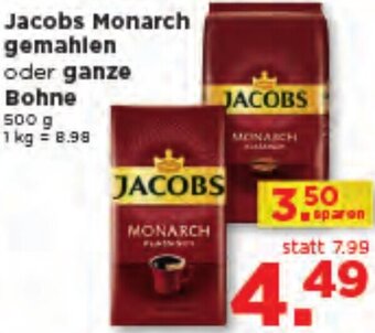 Unimarkt Jacobs Monarch Gemahlen Oder Ganze Bohne 500g Angebot