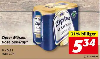 Zipfer Märzen Dose 6er-Tray