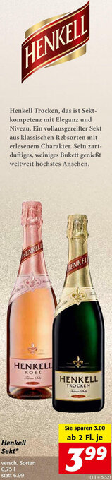 Nah&Frisch Henkell Sekt Angebot