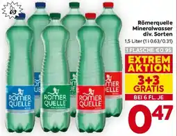 Billa Römerquelle Mineralwasser Angebot