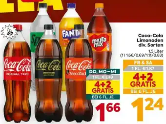 Billa Coca-Cola Limonaden Angebot