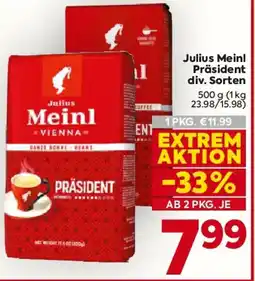 Billa Julius Meinl Präsident Angebot