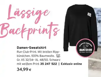 Run Club Damen-Sweatshirt