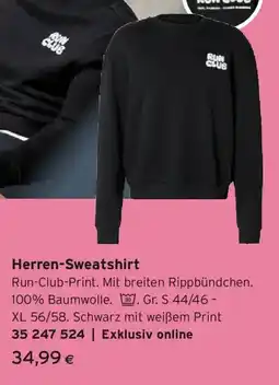 Tchibo Eduscho Herren-Sweatshirt Run-Club Angebot
