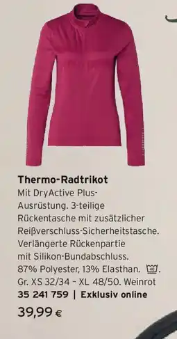 Tchibo Eduscho Thermo-Radtrikot Angebot