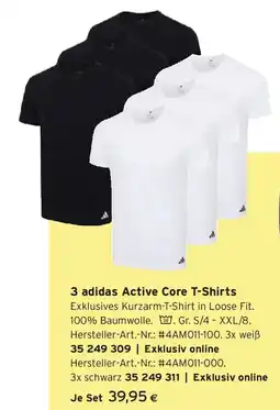 Tchibo Eduscho 3 adidas Active Core T-Shirts Angebot
