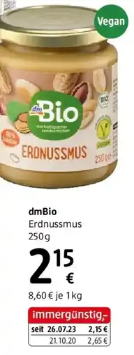 dm dmBio Erdnussmus Angebot