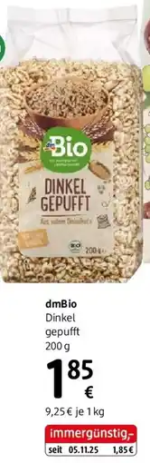 dm dmBio Dinkel gepufft Angebot