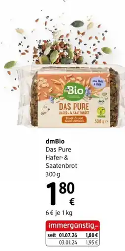 dm dmBio Das Pure Hafer & Saatenbrot Angebot