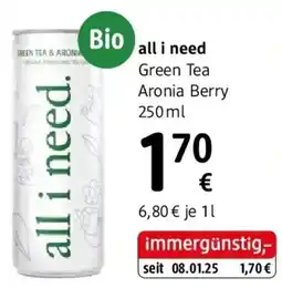 dm all i need Green Tea Aronia Berry Angebot